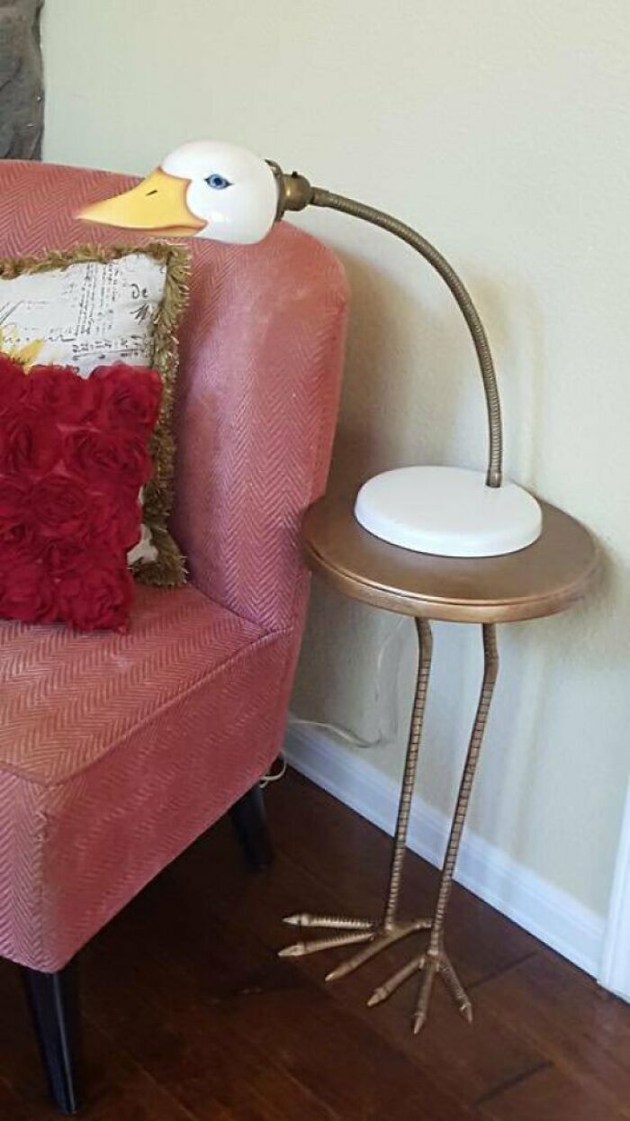 Bird Feet Table With Goose Head Lamp (Because That’s Totally Normal)