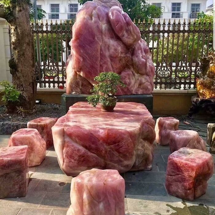 Crystal Furniture Set That Looks Like Raw Meat (Hungry Yet?)