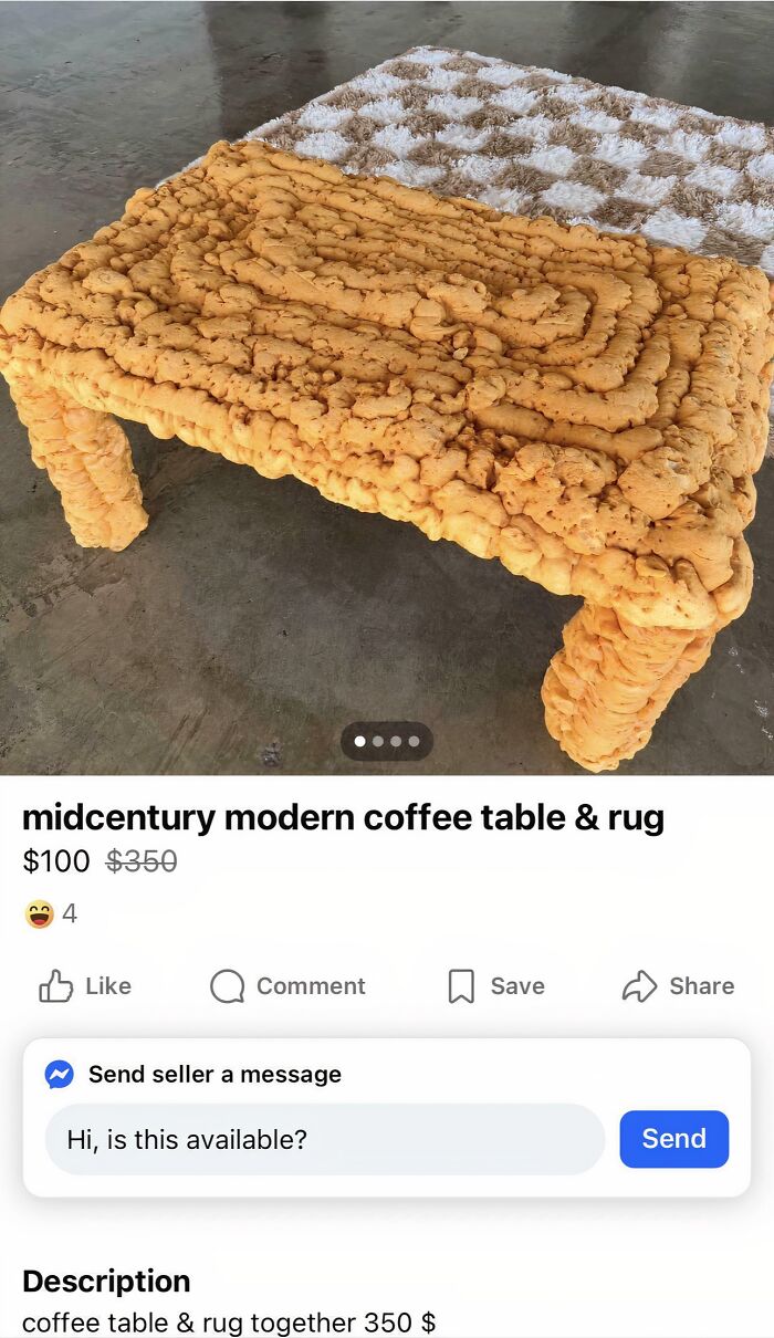 Ugliest Coffee Table I’ve Ever Seen (But Kind Of Mesmerizing)