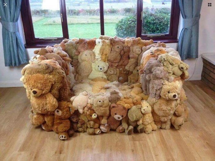 Teddy Bear Couch (Cuteness Overload, Comfort Probably Not)