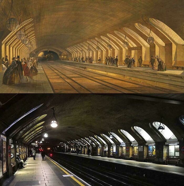 Baker Street’s Oldest Underground Station – Then & Now, 160 Years Apart