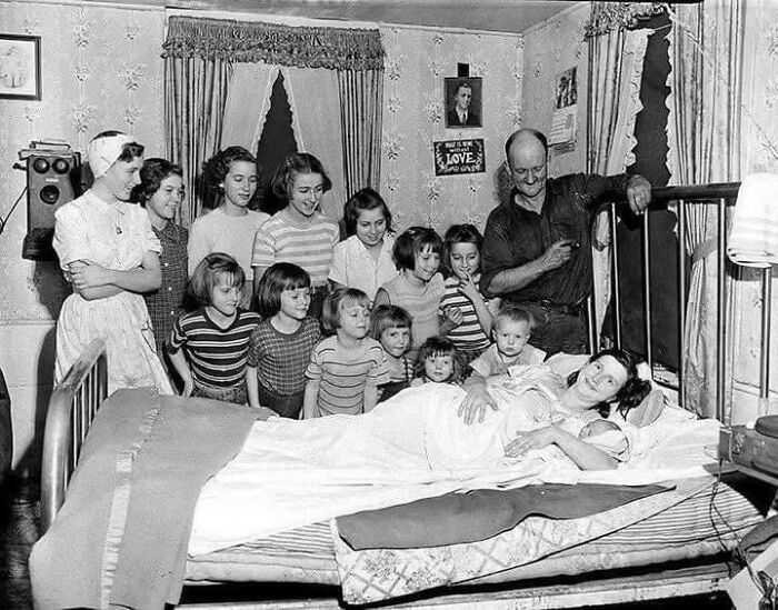 Thirteen Sisters and Their Lone Brother in Pittsfield, 1954