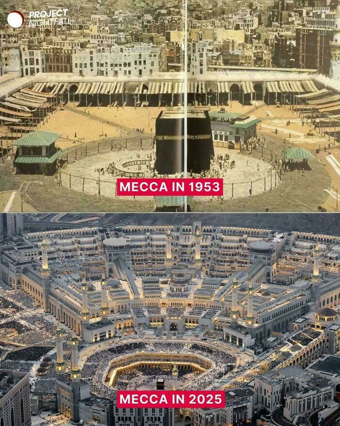 Mecca Then & Now: 1953 vs 2025