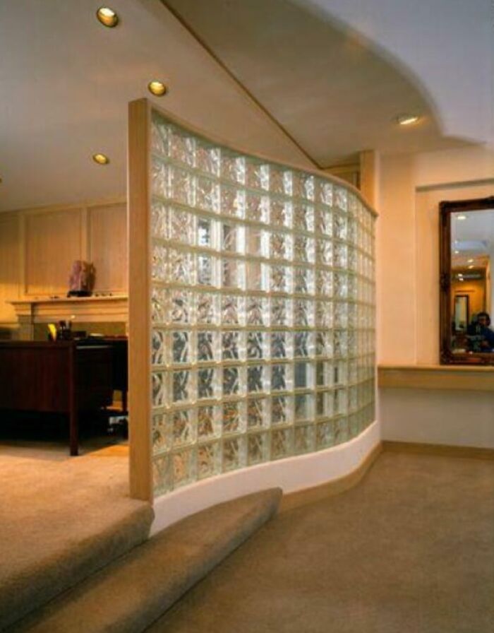 Glass Block Dividers: So 90s!