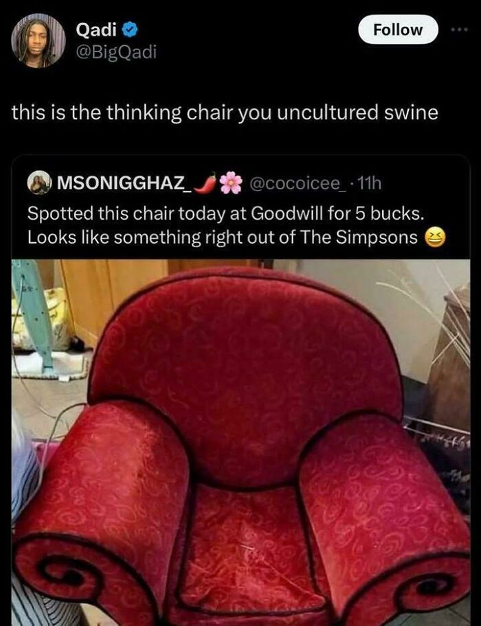 That Thinking Chair Was Sacred
