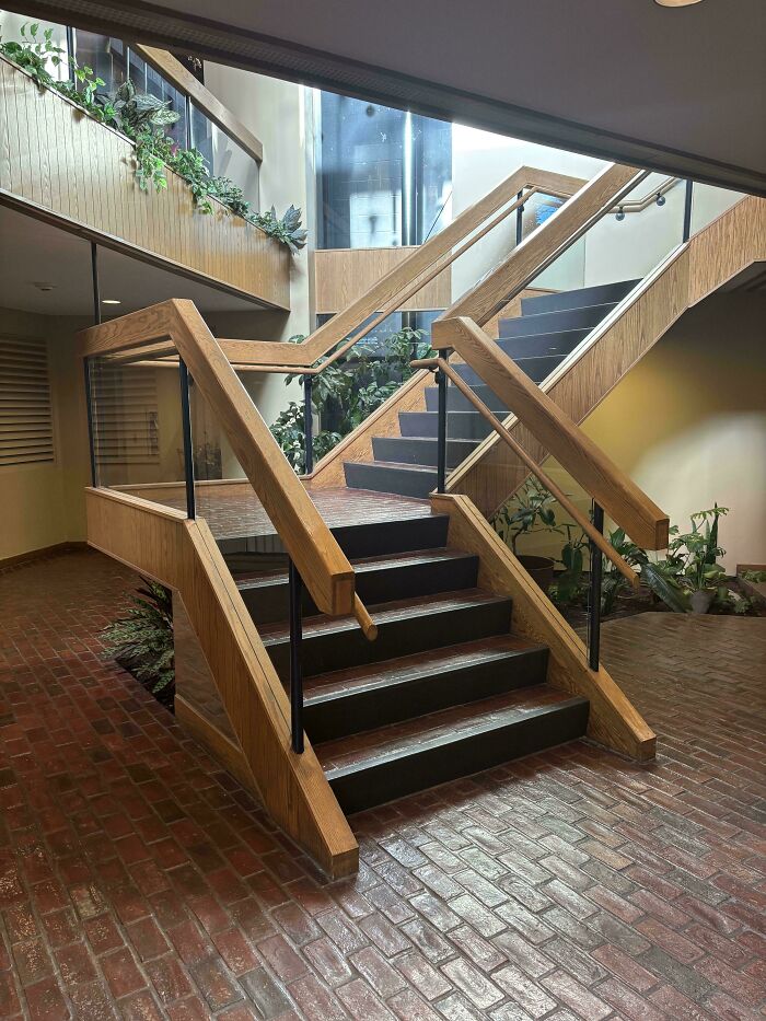 Stairs In An Indoor Plaza: The Glow-Up Spot