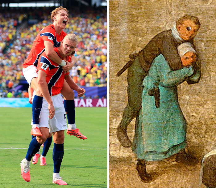 Erling Haaland’s Piggyback Ride = 1560’s Kids’ Playtime Paint