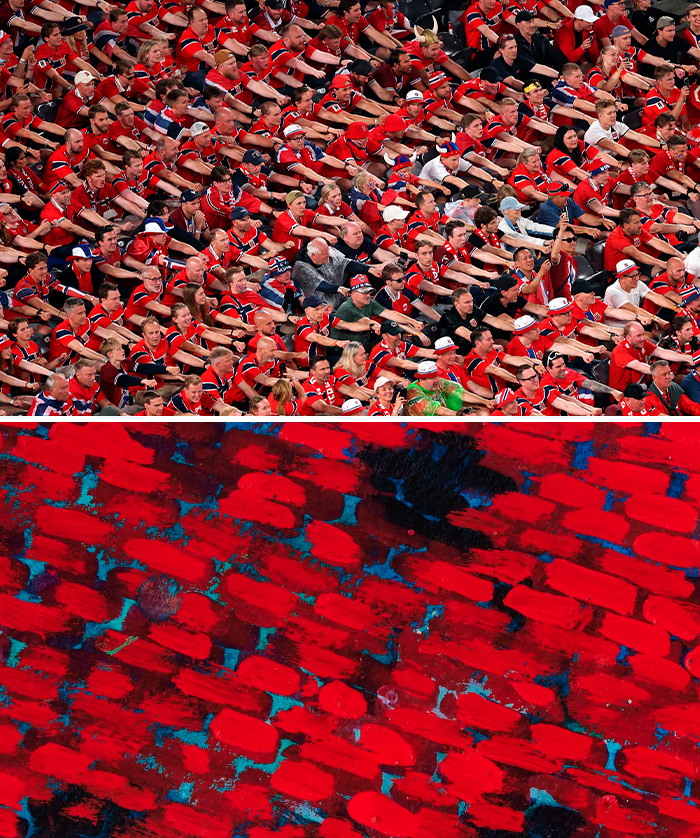 Norway Fans’ Sync Rowing = A 1968 Abstract Canvas