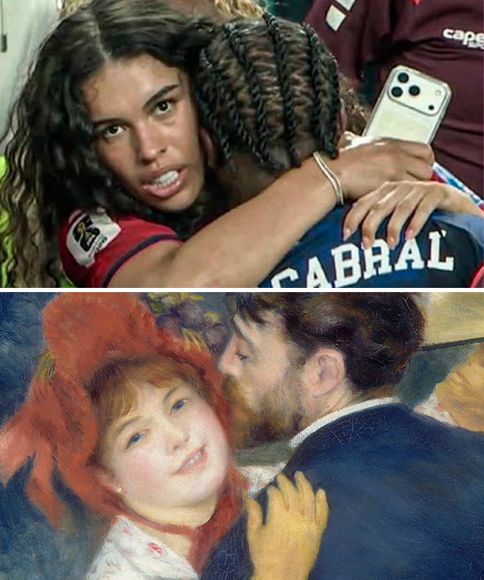Sidny Lopes's Hug = Renoir’s Loving Dance Scene