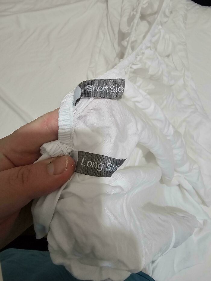 Bed Sheets That Say Which Side's Long AND Which One's Short
