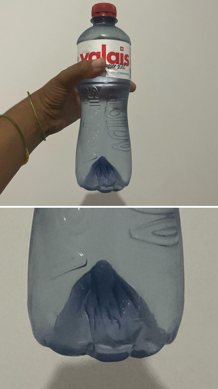 Swiss Bottle Bottoms Look Like the Mountain Water Comes From