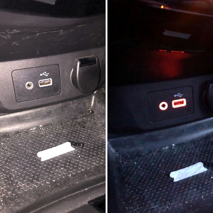 Car USB and AUX Ports That Glow So You Don’t Blind Yourself