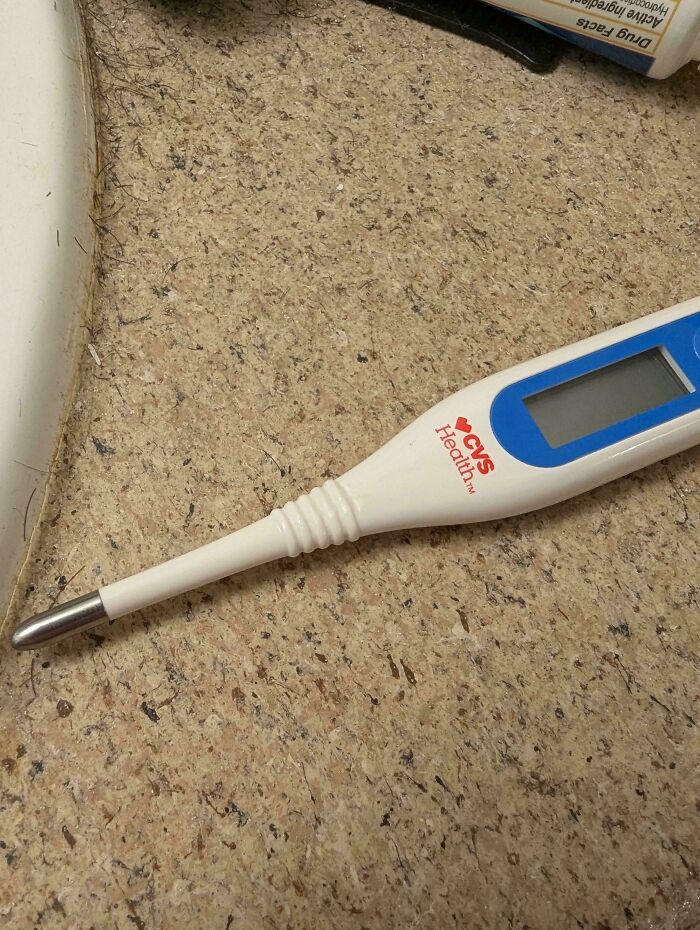 This Thermometer Has Little Teeth Ridges to Hold It Still in Your Mouth