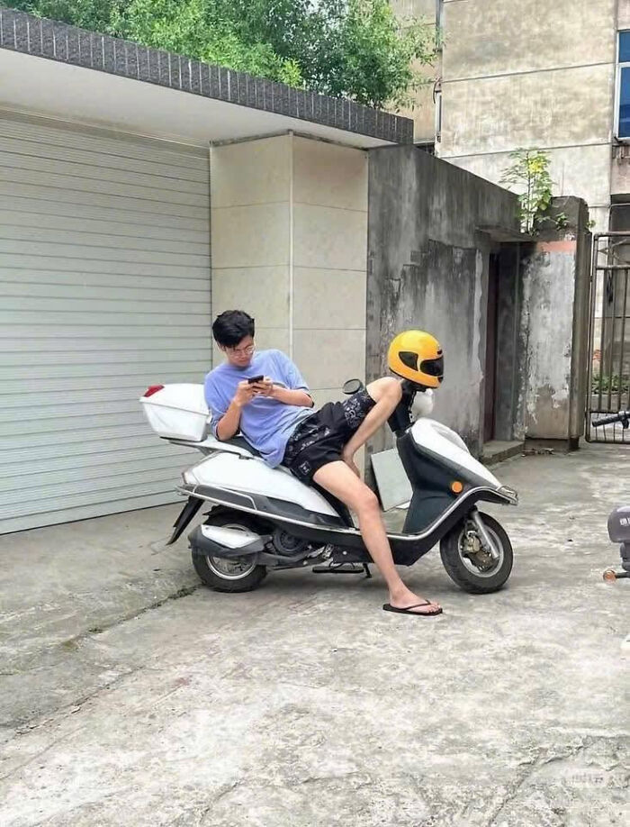Just Chillin’ On A Motorbike—or So It Seems