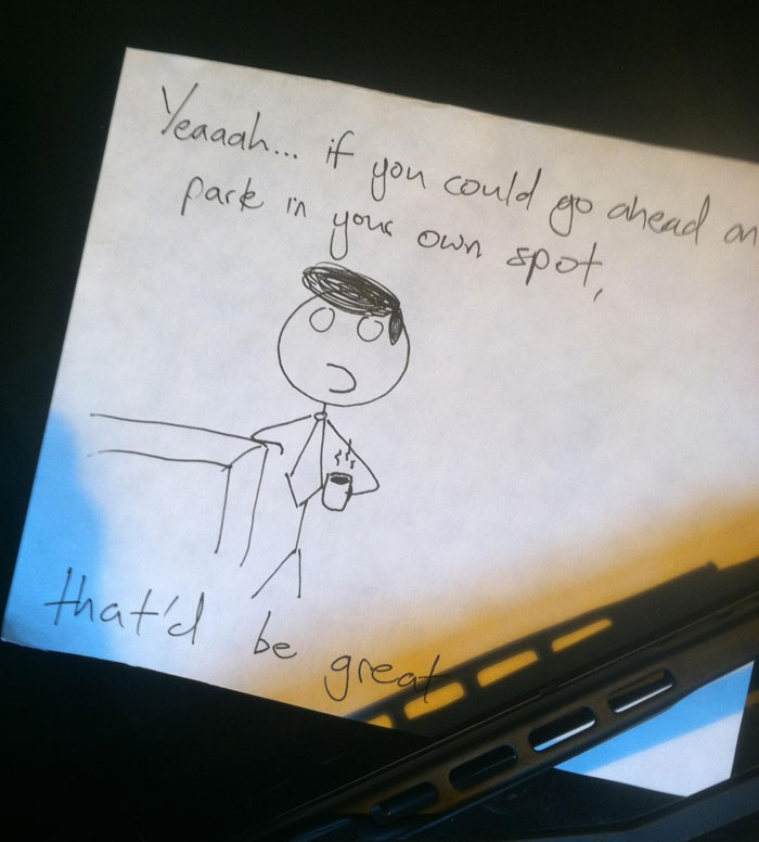 Spotted This Weird Little Note On A Car Today