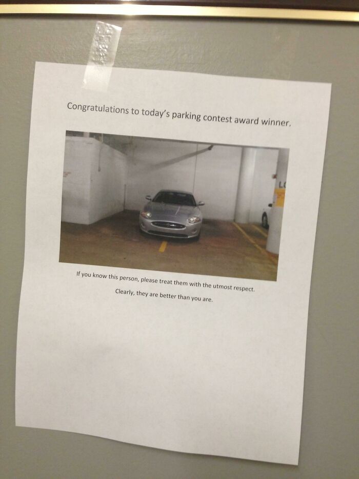 Someone Posted These Angry Notes At Work’s Parking Garage