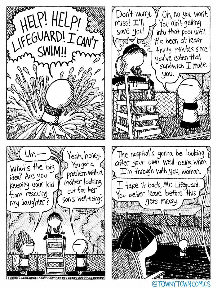 30 Towny Town Comics That Take Everyday Weirdness to a Whole New Level