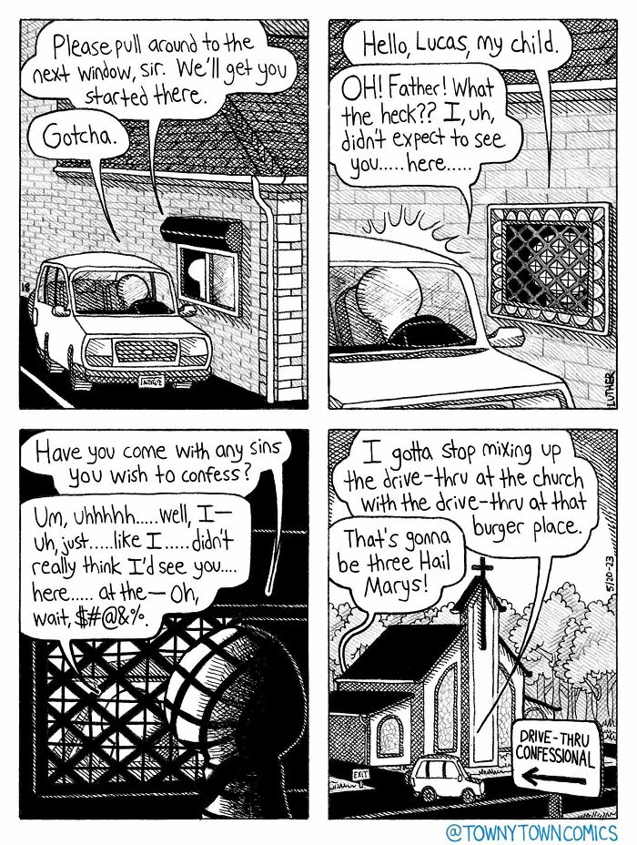 30 Towny Town Comics That Take Everyday Weirdness to a Whole New Level
