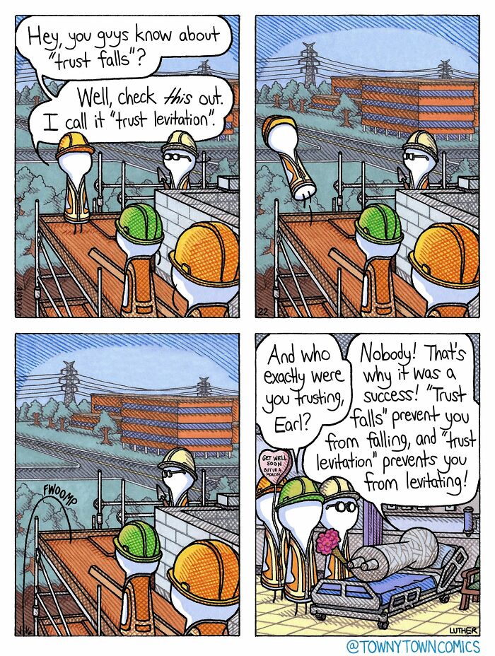 30 Towny Town Comics That Take Everyday Weirdness to a Whole New Level
