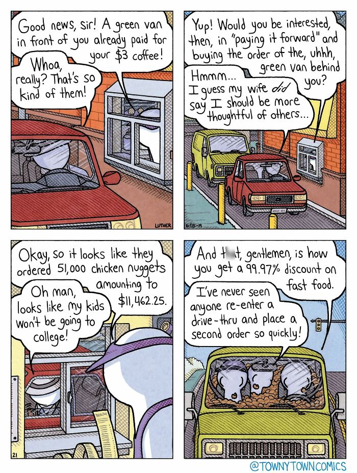 30 Towny Town Comics That Take Everyday Weirdness to a Whole New Level