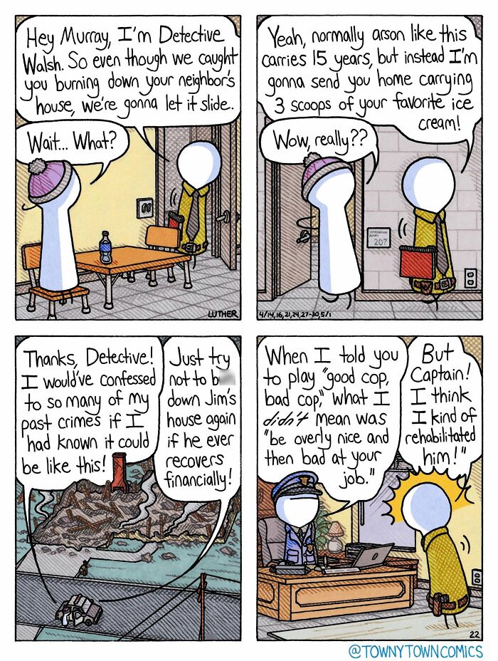 30 Towny Town Comics That Take Everyday Weirdness to a Whole New Level