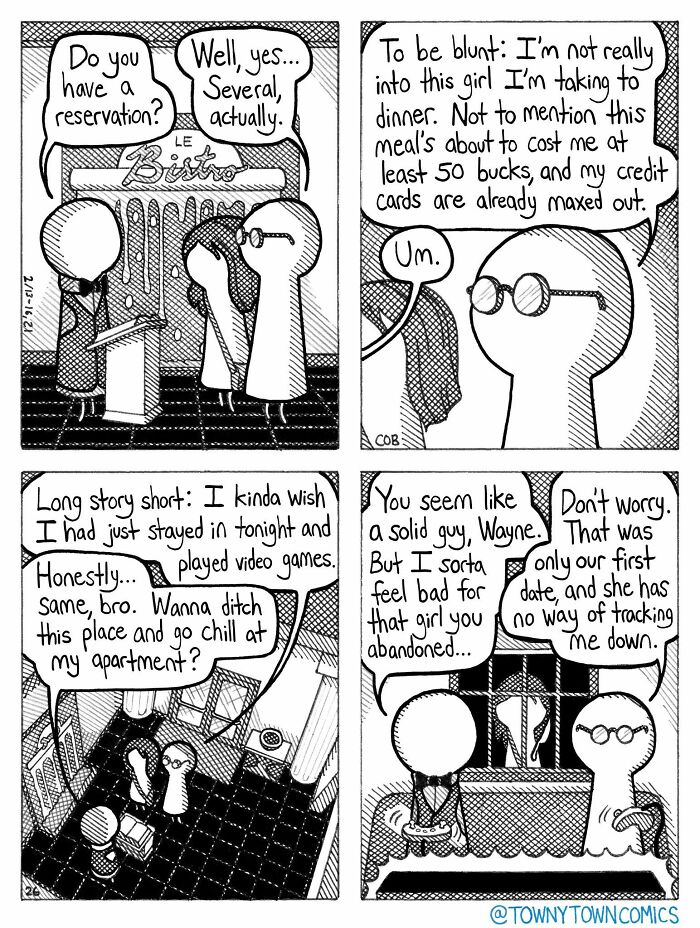30 Towny Town Comics That Take Everyday Weirdness to a Whole New Level
