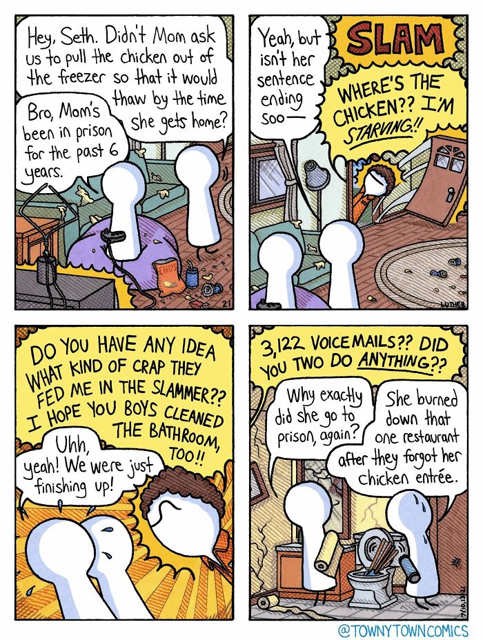 30 Towny Town Comics That Take Everyday Weirdness to a Whole New Level