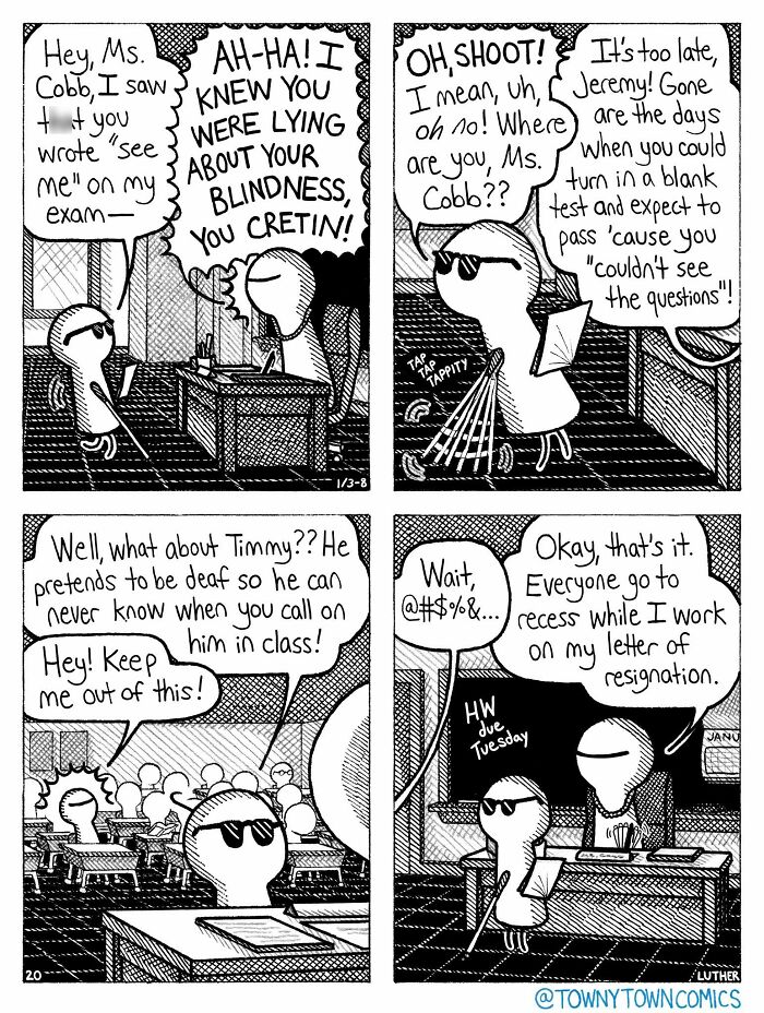 30 Towny Town Comics That Take Everyday Weirdness to a Whole New Level