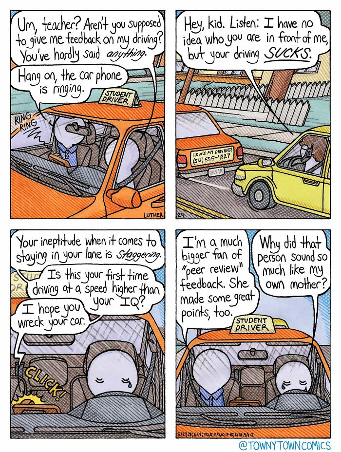 30 Towny Town Comics That Take Everyday Weirdness to a Whole New Level