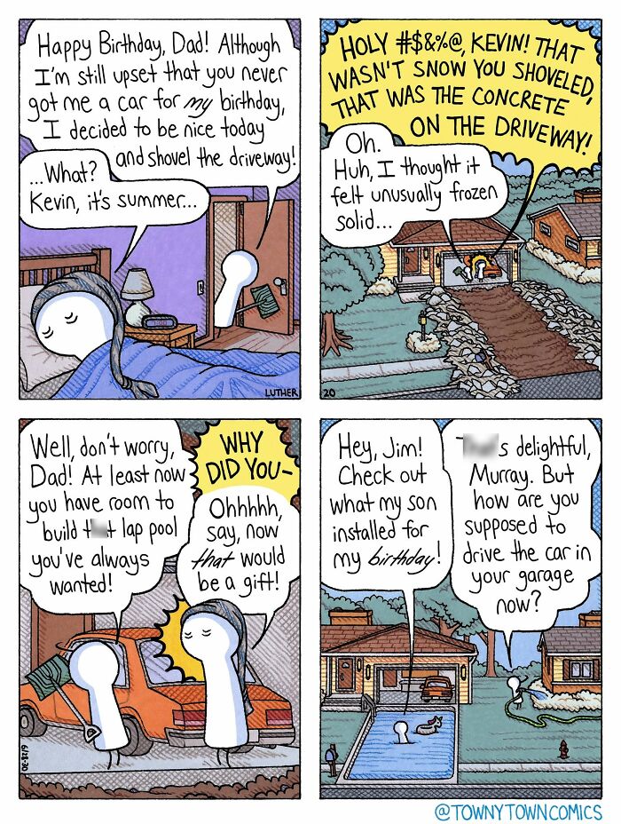 30 Towny Town Comics That Take Everyday Weirdness to a Whole New Level