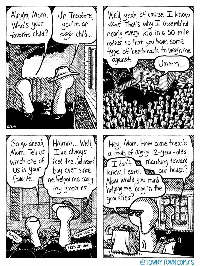 30 Towny Town Comics That Take Everyday Weirdness to a Whole New Level