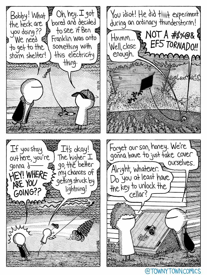 30 Towny Town Comics That Take Everyday Weirdness to a Whole New Level