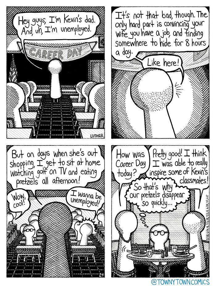 30 Towny Town Comics That Take Everyday Weirdness to a Whole New Level