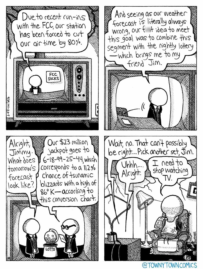 30 Towny Town Comics That Take Everyday Weirdness to a Whole New Level