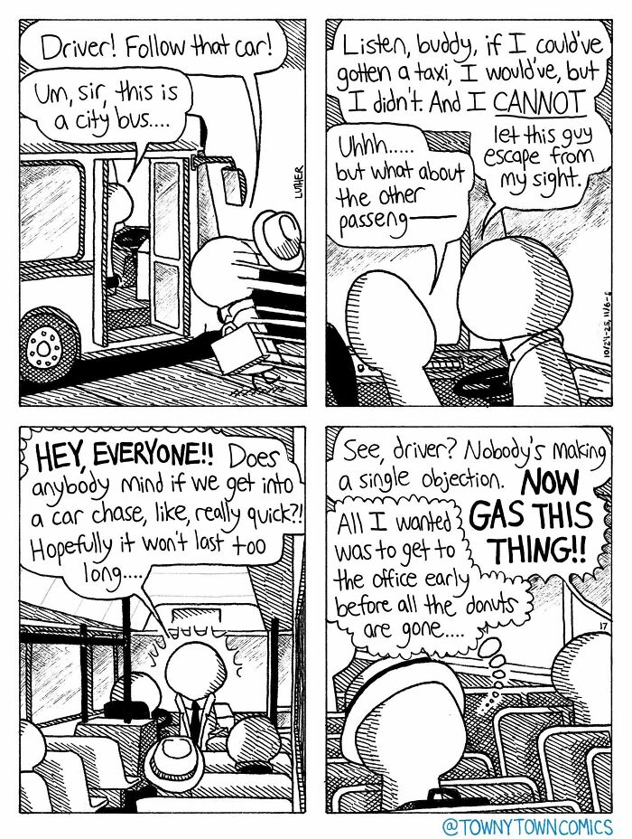 30 Towny Town Comics That Take Everyday Weirdness to a Whole New Level