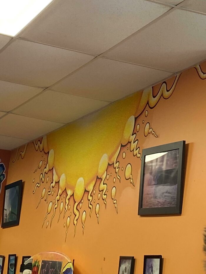 At First, I Didn’t Realize This Restaurant Mural Was Supposed To Be The Sun