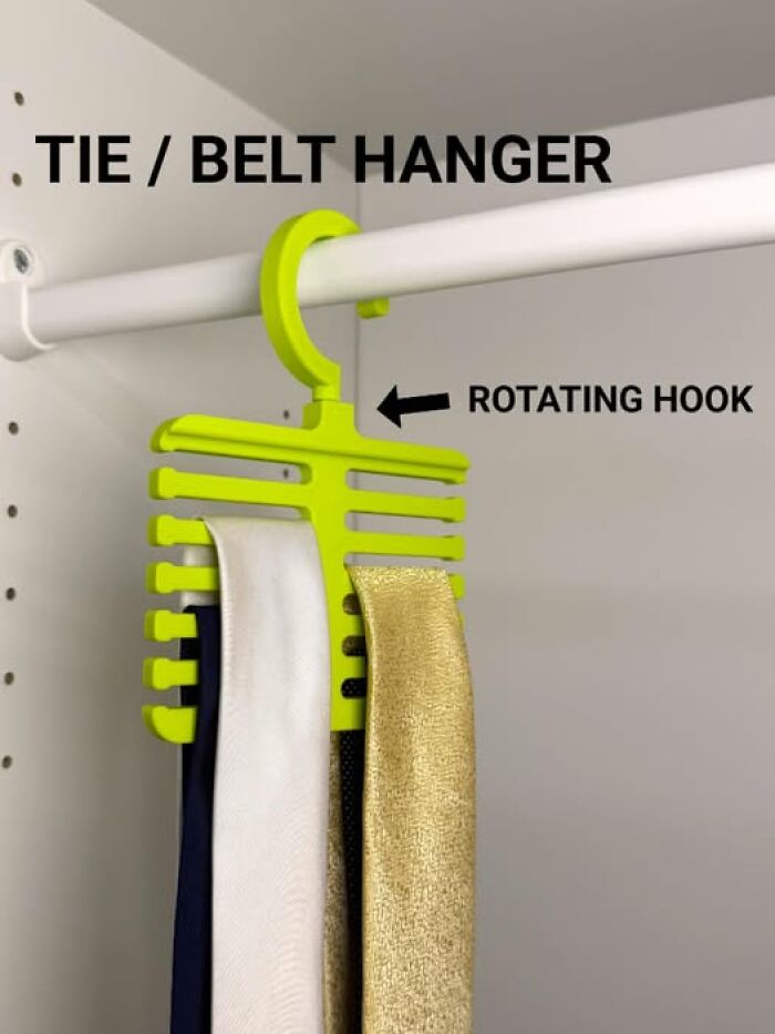 A Tie and Belt Hanger That Saves Closet Space AND Your Sanity