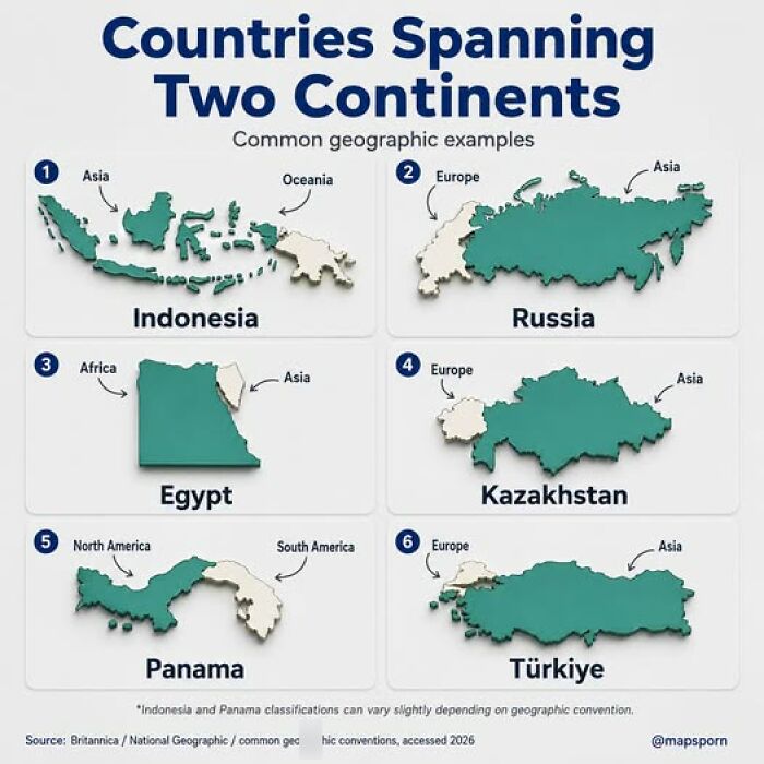 Double Trouble! Some Countries Hang Out In Two Places At Once