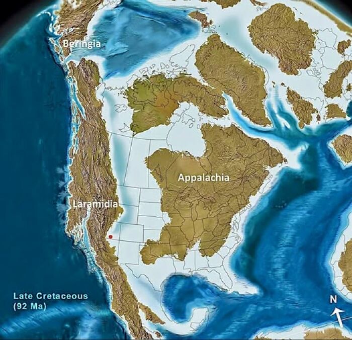 What North America Looked Like 92 Million Years Ago—Forget Modern Roads!
