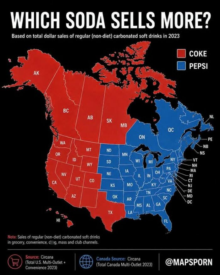 The Great North American Soda Showdown: Who Pours What?