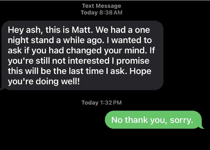 Fifth Time He Texted Me, LOL Okay