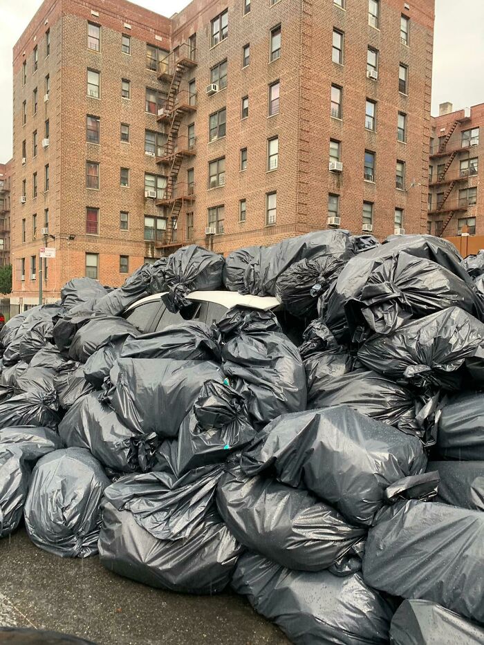 Car Buried in Garbage: The Ultimate Traffic Jam