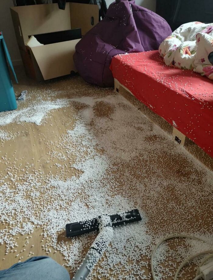 Beanbag Explosion Cleanup, Anyone?
