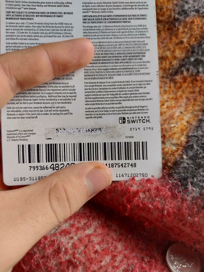 Oops, Scratched My Switch Online Code to Oblivion