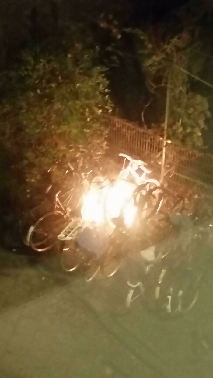 Bikes on Fire Thanks to Fireworks