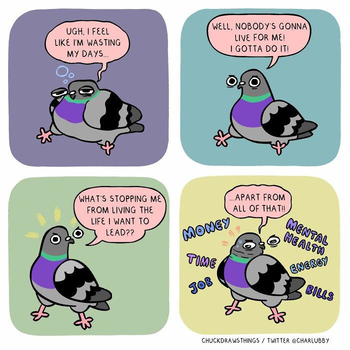 50 Hilarious Comics About Anxiety Featuring a Surprisingly Funny Pigeon