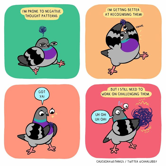 50 Hilarious Comics About Anxiety Featuring a Surprisingly Funny Pigeon