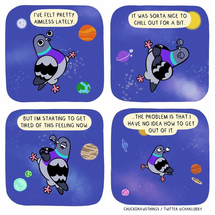 50 Hilarious Comics About Anxiety Featuring a Surprisingly Funny Pigeon