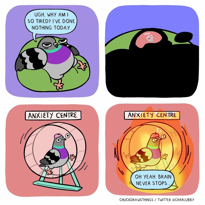 50 Hilarious Comics About Anxiety Featuring a Surprisingly Funny Pigeon