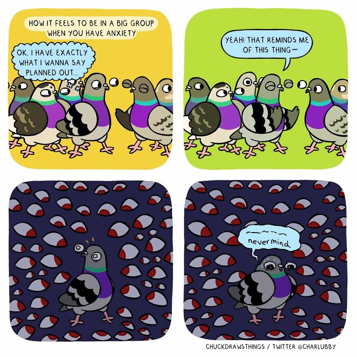 50 Hilarious Comics About Anxiety Featuring a Surprisingly Funny Pigeon